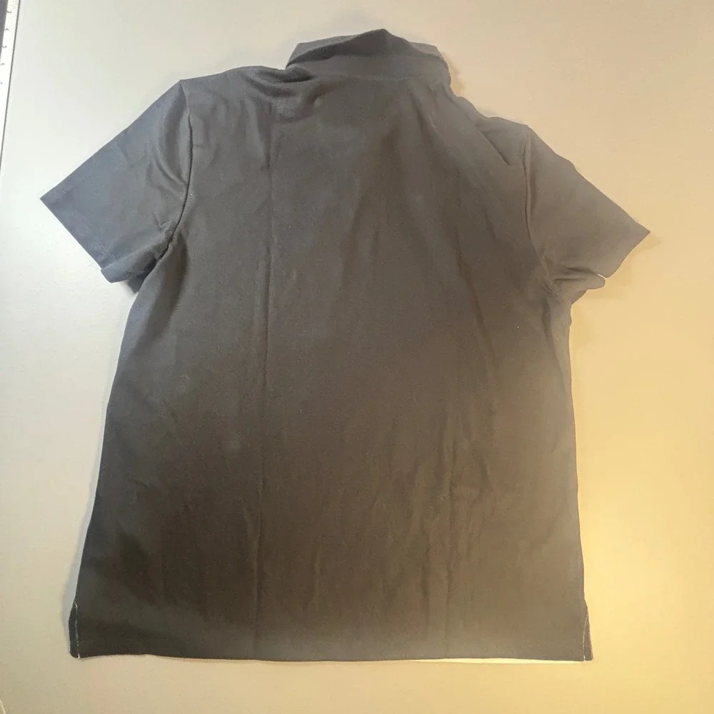 Calvin Klein Men's‎ Large Black White Gray Polo Shirt Quick Drying Wicking NWT